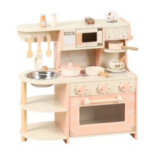 Bộ đồ chơi bếp gỗ DCB02 màu Hồng