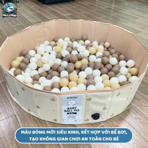 Bóng nhựa cho bé 7cm nâu – kem -be