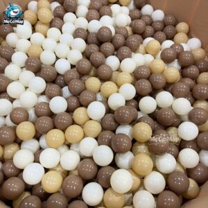 Bóng nhựa cho bé 7cm nâu – kem -be