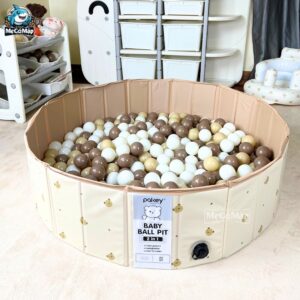 Bóng nhựa cho bé 7cm nâu – kem -be
