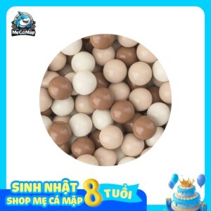 Bóng nhựa cho bé 7cm nâu – kem -be