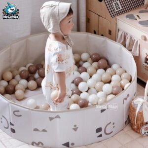 Bóng nhựa cho bé 7cm nâu – kem -be