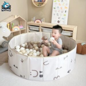 Bóng nhựa cho bé 7cm nâu – kem -be