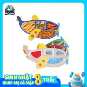 Set ăn dặm sợi tre B007 - Máy bay