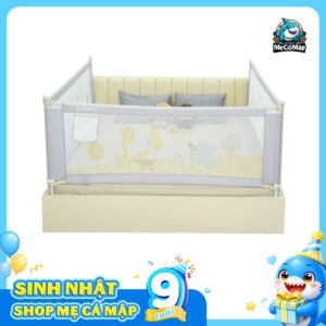 Bộ 3 thanh chắn giường Pakey NV2 1m6 2m nâng cấp màu ghi