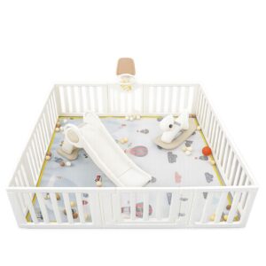 Combo quây nhựa Pakey Babyhome NC02 + Ngựa bập bênh + Cầu trượt