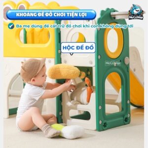 Cầu trượt xích đu liên hoàn Pakey Khủng long LH01