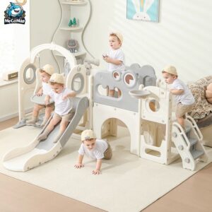Cầu trượt xích đu liên hoàn Pakey Khủng long LH01