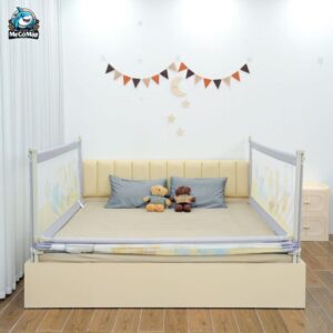 Bộ 3 thanh chắn giường 1m6 2m nâng cấp màu ghi