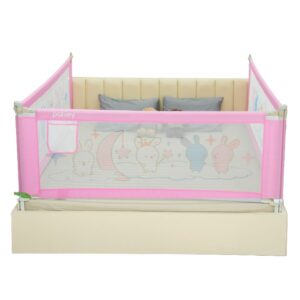 Combo 2 thanh chắn giường Pakey NV2 1m8 2m nâng cấp màu hồng
