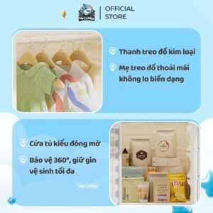 Tủ nhựa 5 ngăn 4 cánh Pakey E011