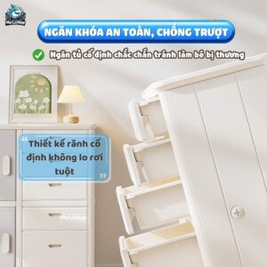Tủ nhựa 5 ngăn 4 cánh Pakey E011