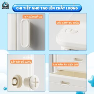 Tủ nhựa 5 ngăn 4 cánh Pakey E011