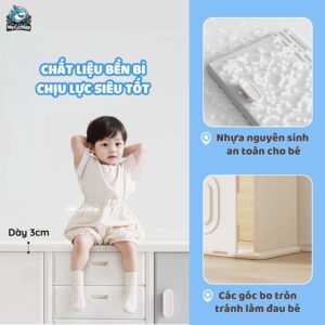 Tủ nhựa 5 ngăn 4 cánh Pakey E011