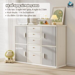 Tủ nhựa 5 ngăn 4 cánh Pakey E011