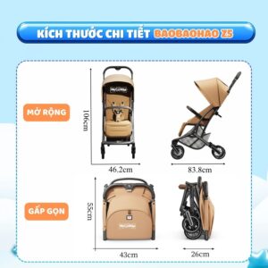 Xe đẩy gấp gọn Baobaohao Z5 cao cấp
