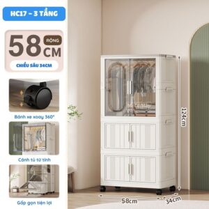 Tủ nhựa ngăn treo cho bé HC17