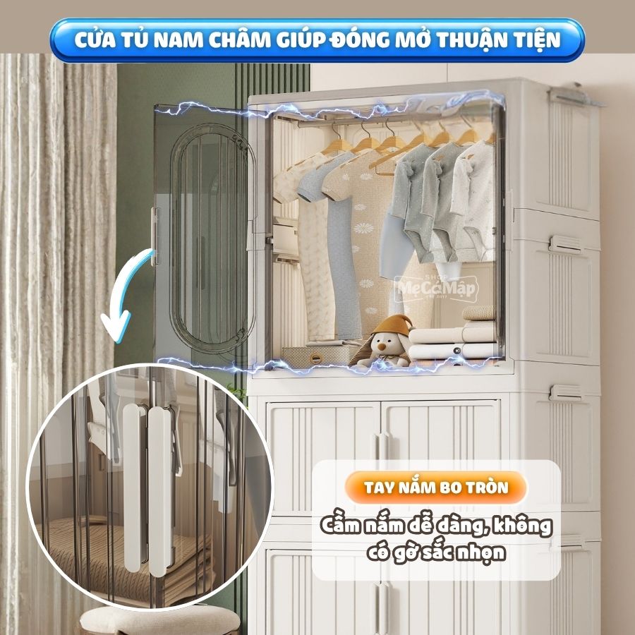 Tủ nhựa ngăn treo cho bé HC17