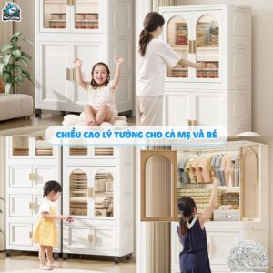 Tủ nhựa cho bé có ngăn treo HC18
