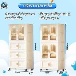 Tủ nhựa cho bé có ngăn treo HC18