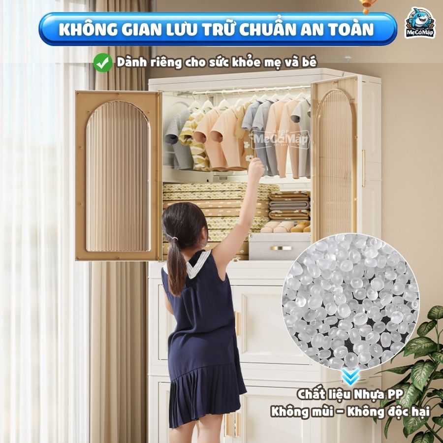 Tủ nhựa cho bé có ngăn treo HC18