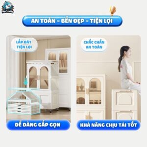 Tủ nhựa cho bé có ngăn treo HC18