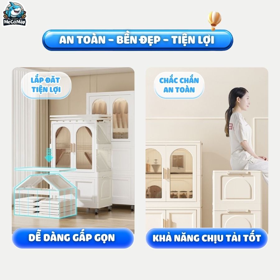 Tủ nhựa cho bé có ngăn treo HC18