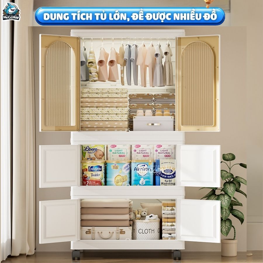 Tủ nhựa cho bé có ngăn treo HC18