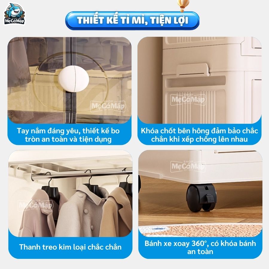 Tủ nhựa cho bé có ngăn treo HC19