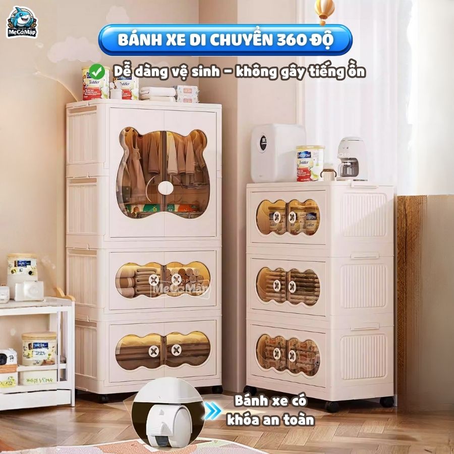 Tủ nhựa cho bé có ngăn treo HC19