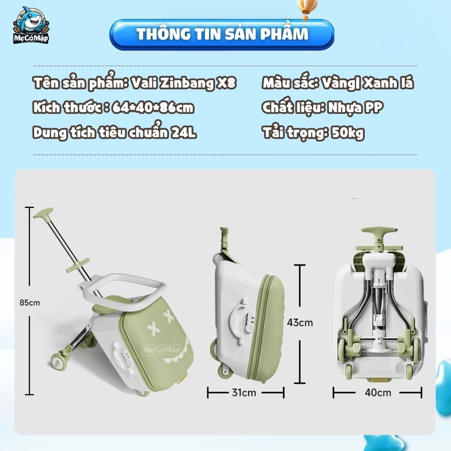 Vali Zinbang X8 đa năng