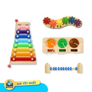 Bộ đồ chơi gỗ bảng bận rộn cho bé