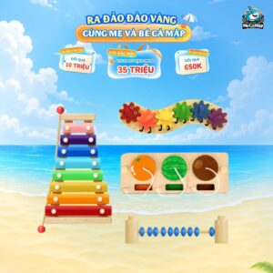 Bộ đồ chơi gỗ bảng bận rộn cho bé