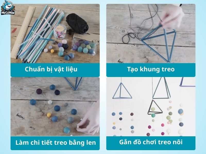 Hướng dẫn 3 cách làm đồ chơi treo nôi cho bé siêu đơn giản
