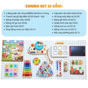 Bảng bận rộn cho bé BBR02 kèm đồ chơi Montessori