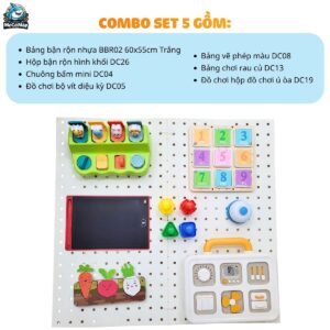 Bảng bận rộn cho bé BBR02 kèm đồ chơi Montessori