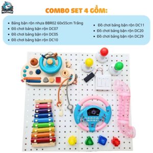 Combo bảng bận rộn và đồ chơi Montessori