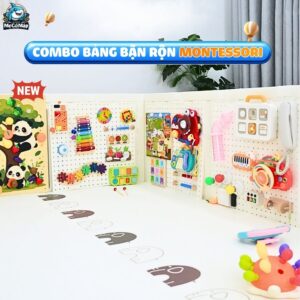 Combo bảng bận rộn và đồ chơi Montessori