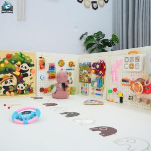 Combo bảng bận rộn và đồ chơi Montessori