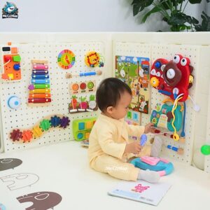 Combo bảng bận rộn và đồ chơi Montessori