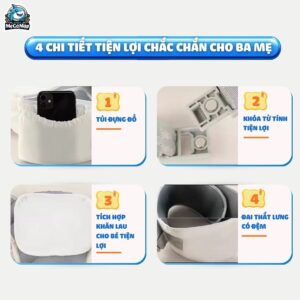 Địu vải Vinng D6 cao cấp mềm mại