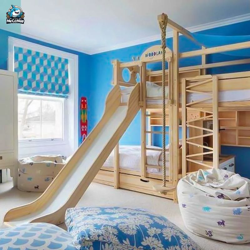 Lưu ý cách chọn và sử dụng giường tầng có cầu trượt cho bé