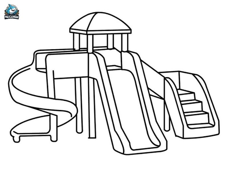 Tuyển tập 50+ mẫu tranh tô màu cầu trượt cho bé hot nhất 2026