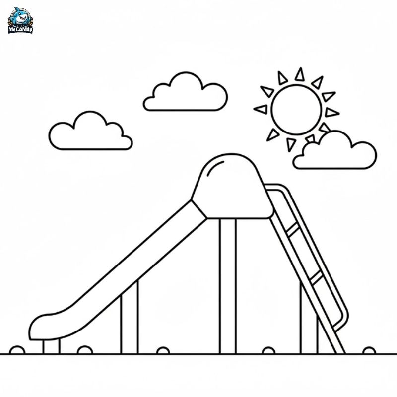 Tuyển tập 50+ mẫu tranh tô màu cầu trượt cho bé hot nhất 2026