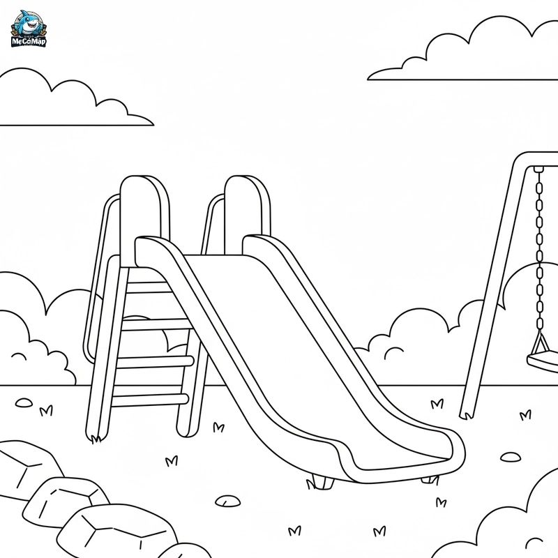 Tuyển tập 50+ mẫu tranh tô màu cầu trượt cho bé hot nhất 2026