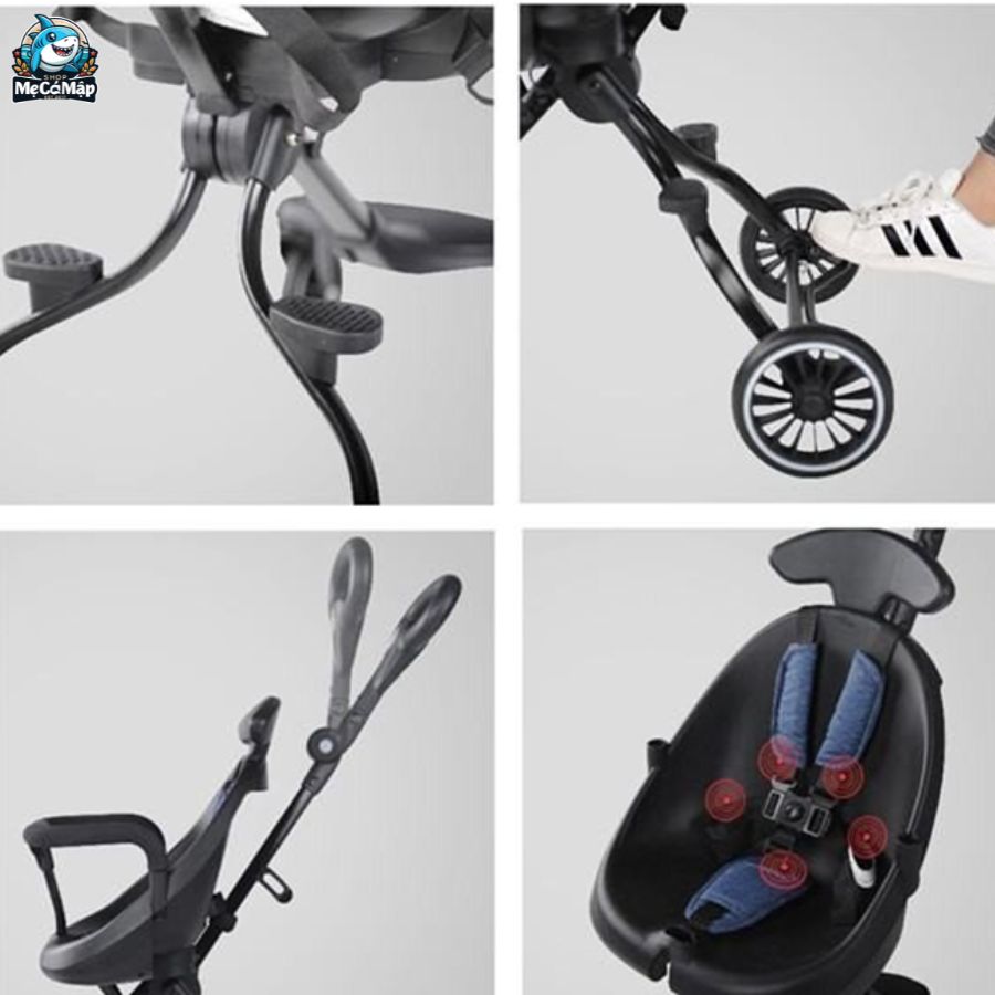 Xe đẩy 2 chiều Baobaohao V3 gấp gọn