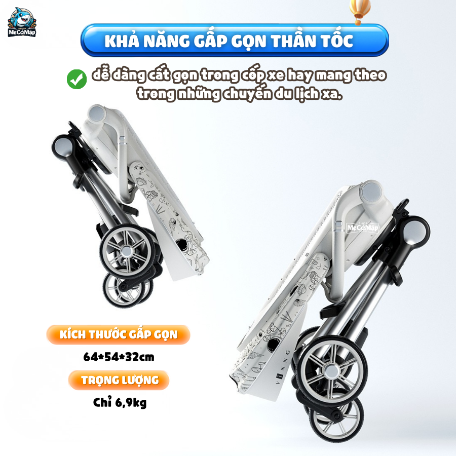 Xe đẩy gấp gọn Vinng Q7