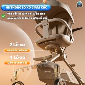 Xe đẩy gấp gọn 2 chiều Vinng Q11 cao cấp