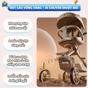 Xe đẩy gấp gọn 2 chiều Vinng Q11 cao cấp