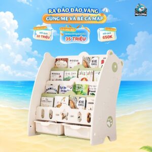 Kệ sách 5 tầng hình gấu - Pakey GS01